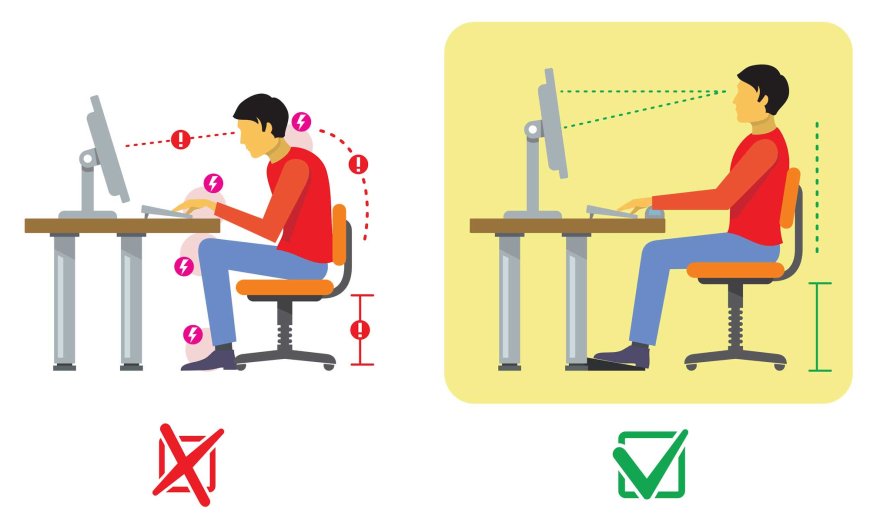Правильная осанка за компьютером